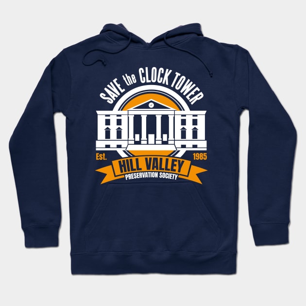 Back to the Future Save the Hill Valley Clock Tower Hoodie by Meta Cortex